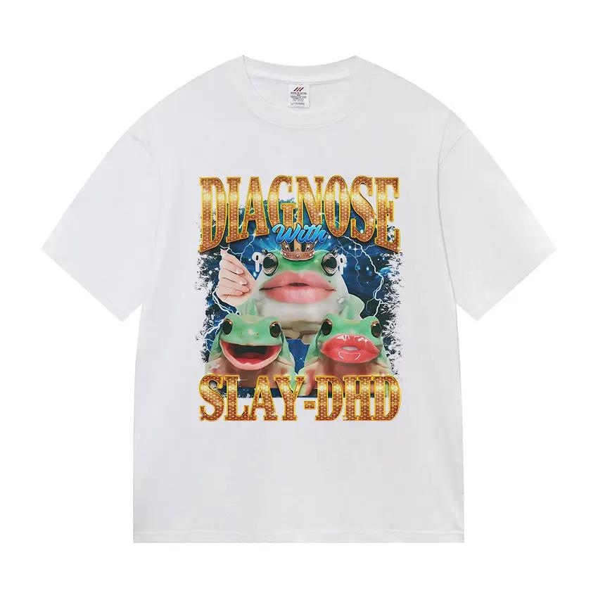 

Best-selling Funny Frog Emoji T-shirtcute and Humorous Style Short-sleeve T-shirtrendy and Loose-fitting Breathable Top 4XL