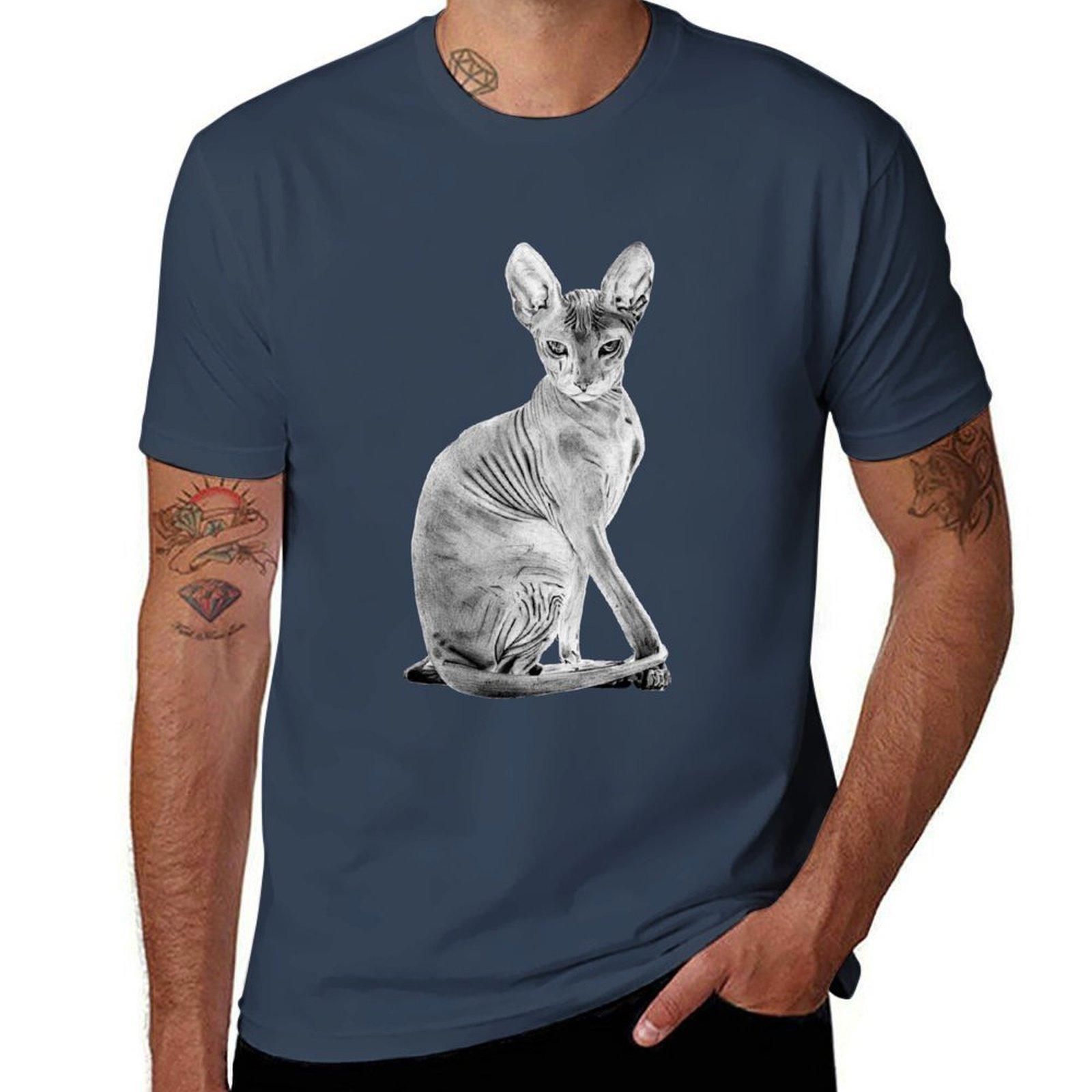 Sphinx Cat Tshirt Holiday Party Tee Shirt S