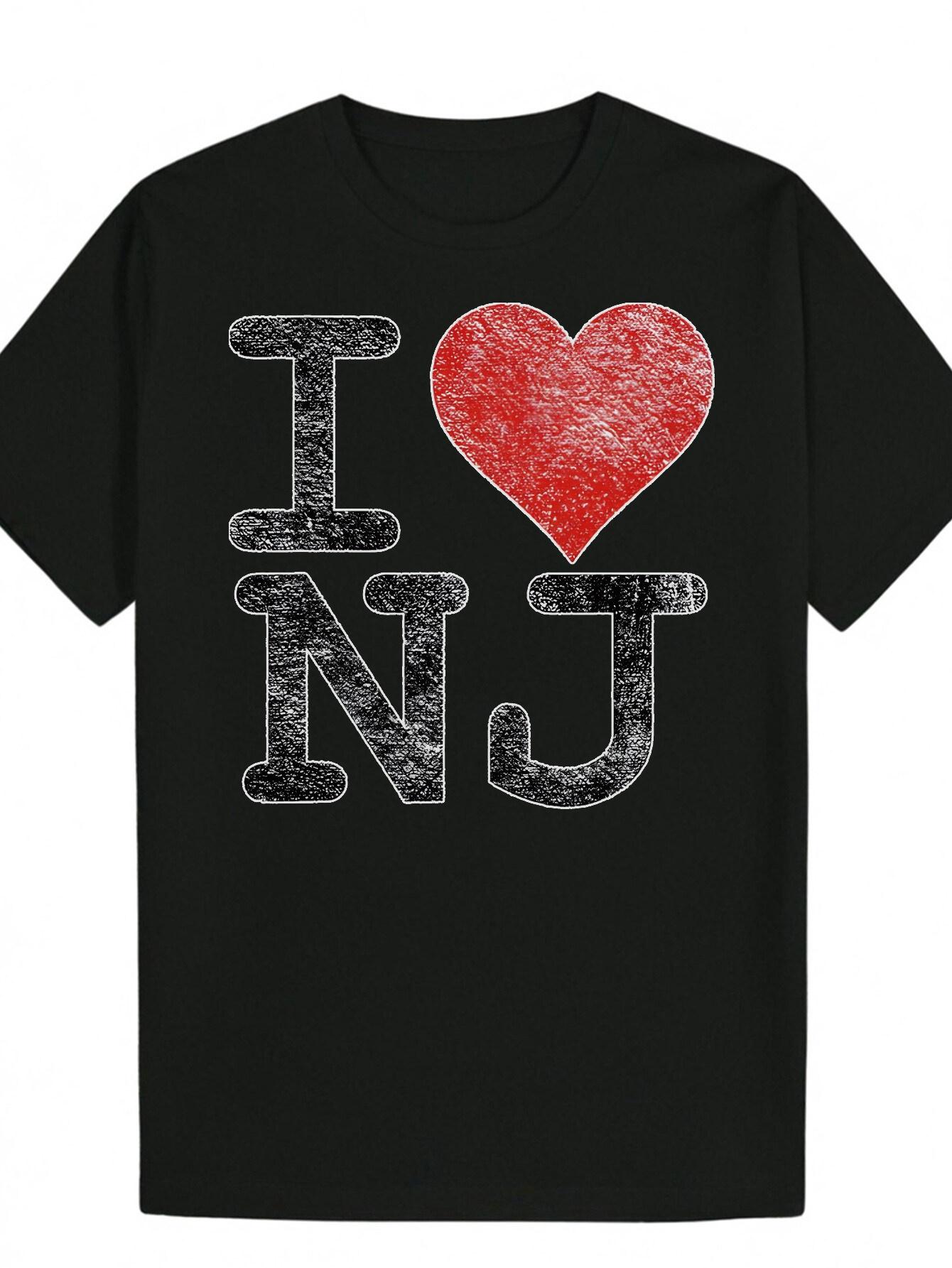 Round Neck Polyester (Polyester) Letter Print T-shirt M