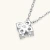 3mm 925 Sterling Silver Clover Moissanite Necklace D VVS1 High Grade Exquisite Fashion Jewelry