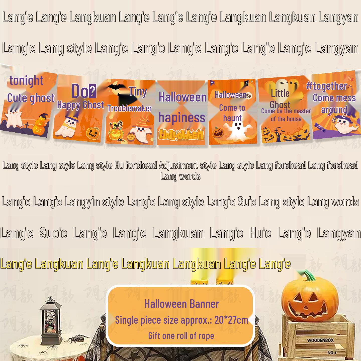 

Halloween Atmosphere Décor: Pumpkin-Themed Photo Props for Shop & Bar Entrances