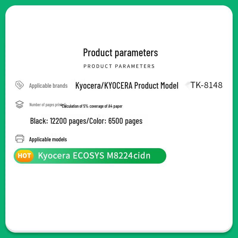 Compatible Kyocera TK-8148 Toner Cartridge