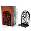 2pcs Swallows and Flowers Bookends Iron Book Support Exquisite Desktop Book Holder  Office Supplies