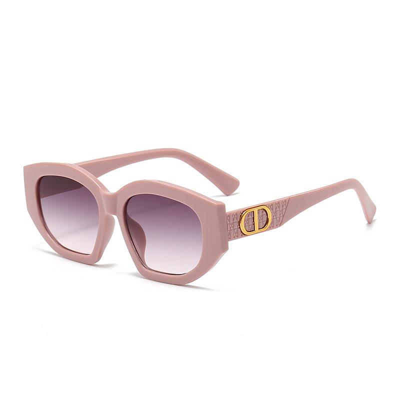 JYL TS Square Sunglasses With Letter Decor UV Protection For Street Shooting M590