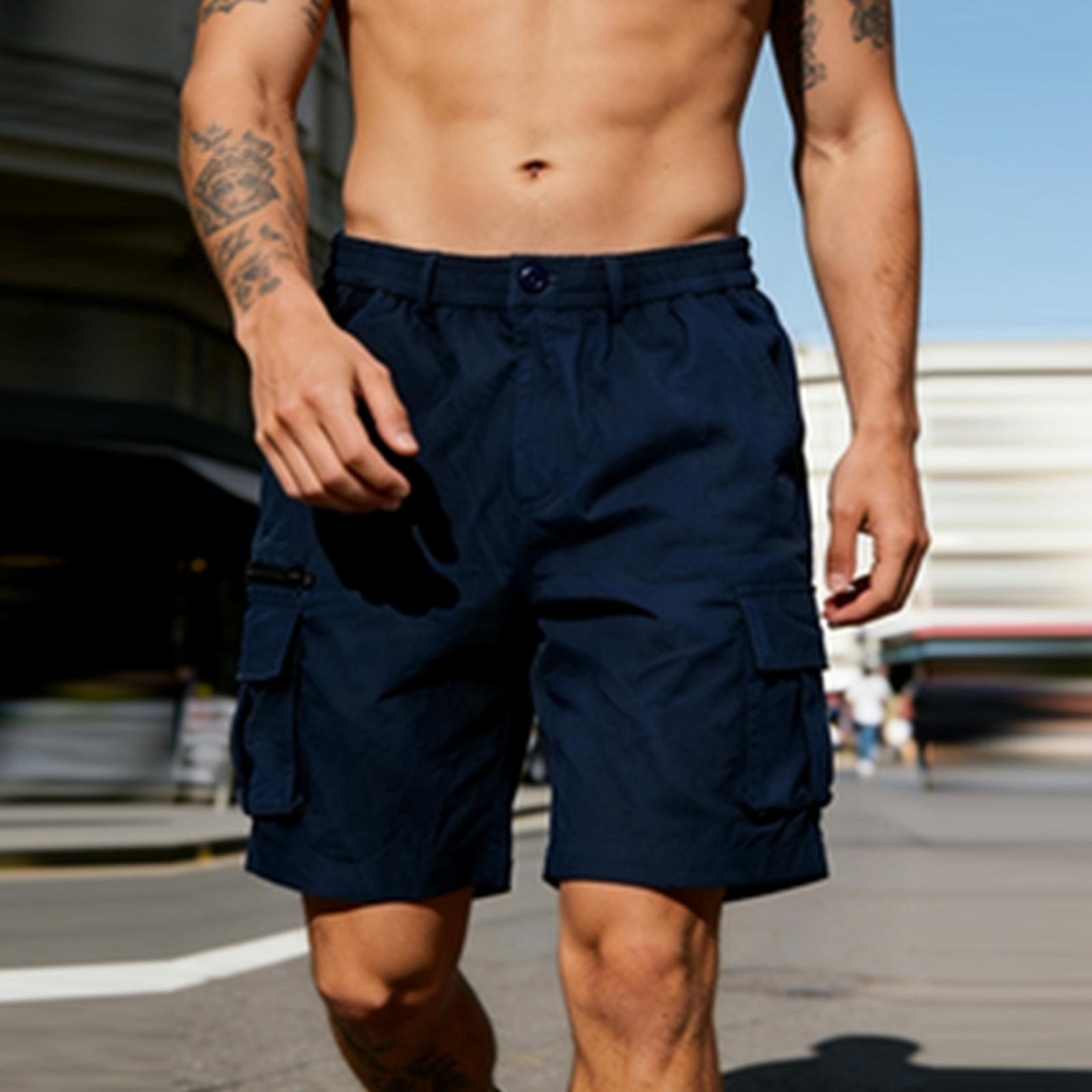 Men s Five-pocket Pants, Straight-leg Work Shorts L