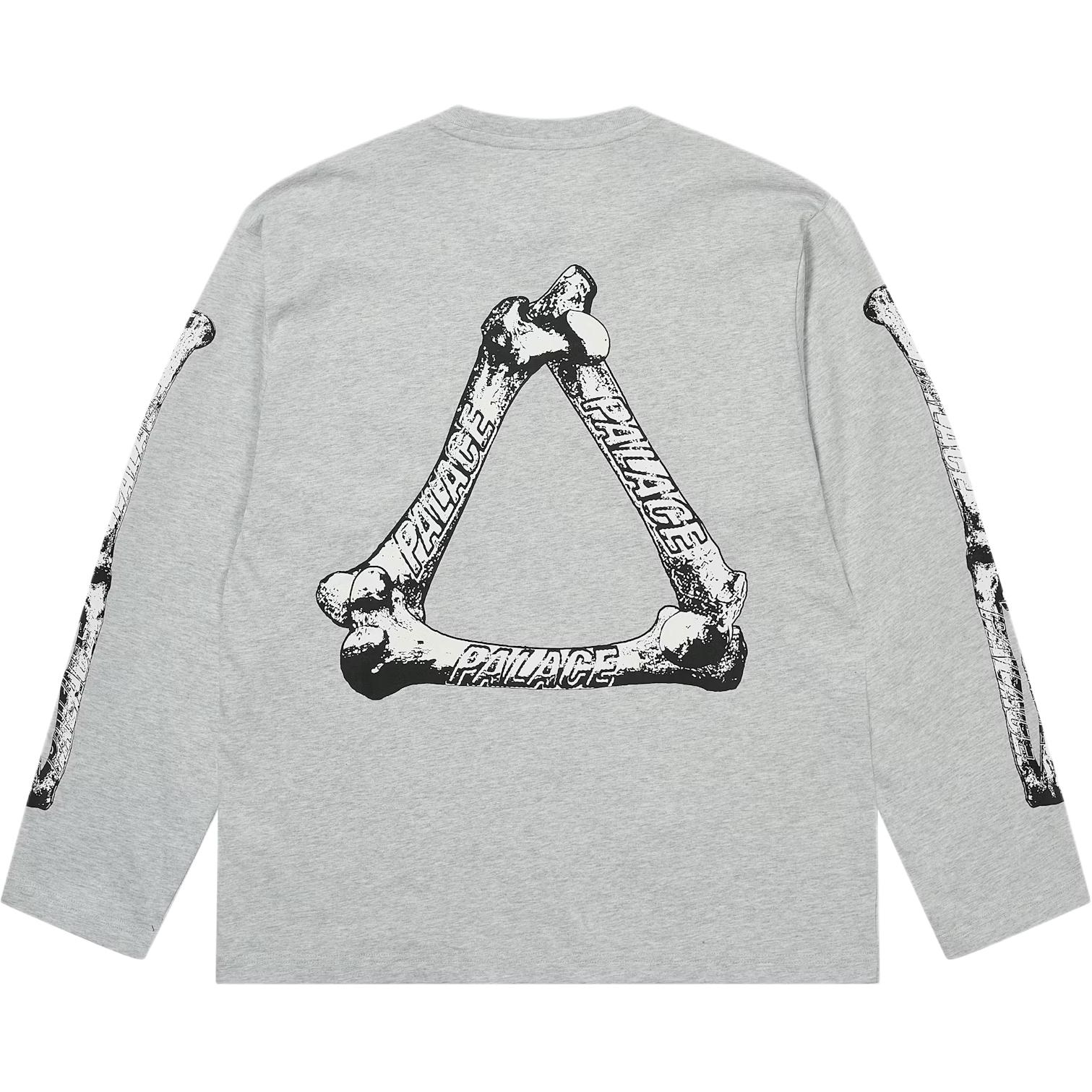

Palace Tri-Bone Long-Sleeve Grey Marl Unisex Tops P29LS033 L