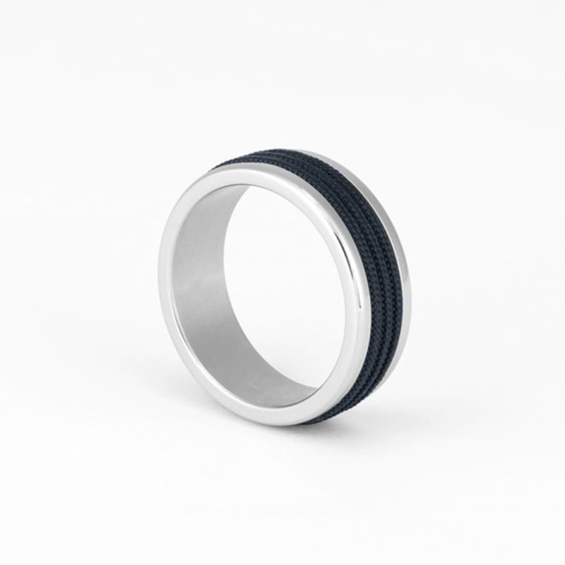 PIG & HEN Nabak 8 Ring - Navy X Silver