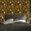 Golden Hibiscus Ochre Wallpaper, Ochre Medium for Living Room and Bedroom 50x1000