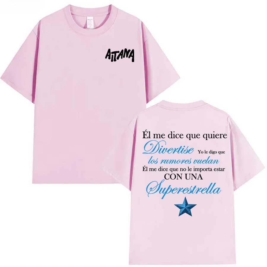 Superestrella T-shirt Men Women Summer Cotton Y2K Clothing Casual Fashion Short Sleeved Tee Streetwear
