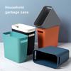 Modern Large Trash Can without Cover Wastebasket Garbage Container Space-Saving Outdoor Bathroom Bedroom Kitchen Home Orange