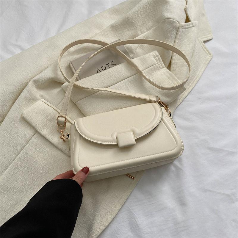Trendy Small Box Bag For Women 2023 Street Style Fashionable Shoulder Bag Casual Chic Pu Leather Handbag With Magnetic Closure