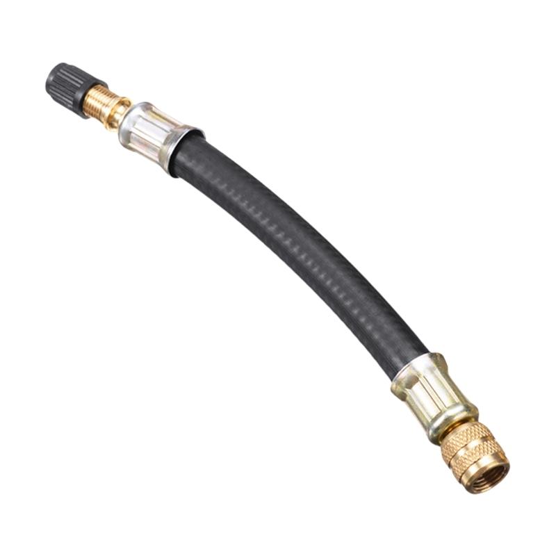 Heavy Duty Rubber Valves Extender Adapter 110mm-200mm With Gold Brass Connector Suitable For Motorcycle Racings Bicycles