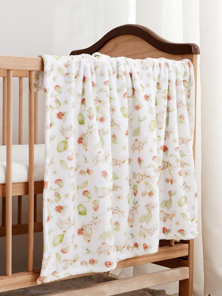 1Pc Coral Fleece Baby Warm Blanket ,Ultra Soft Cozy Baby Blanket, Fluffy Infant Toddler Newborn Receiving Blanket