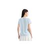 Anta Training Series Round Neck Solid Color Breathable Casual Short Sleeve T-Shirt Women Tops Dream-Shadow-Blue 962427101-1