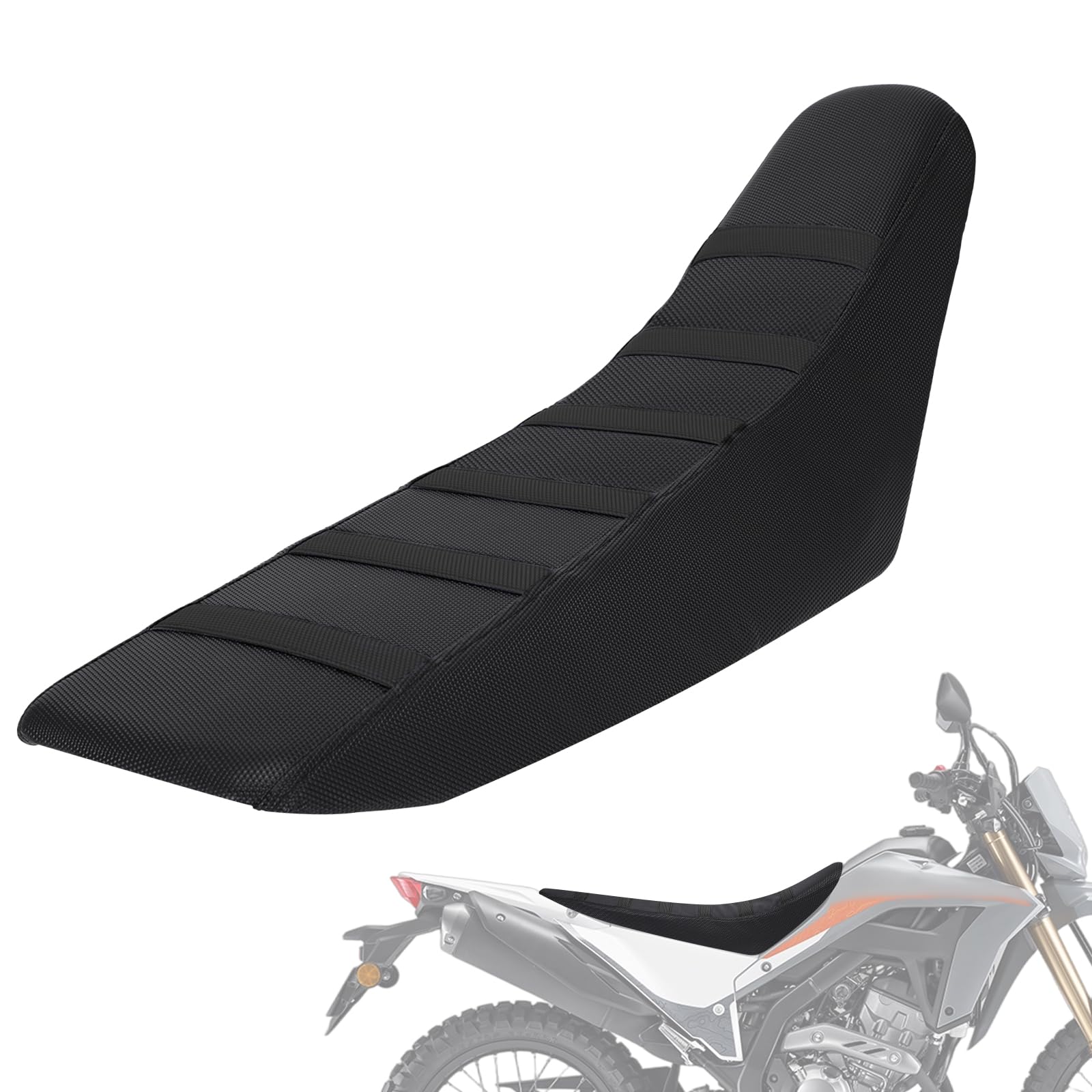 

JFG Motorcycle Seat Highly Universal Fit for Serow and Other Motocross Motorcycles Black Cover, Waterproof, Elastic, Anti-Slip, Abrasion-Resistant, чёрный