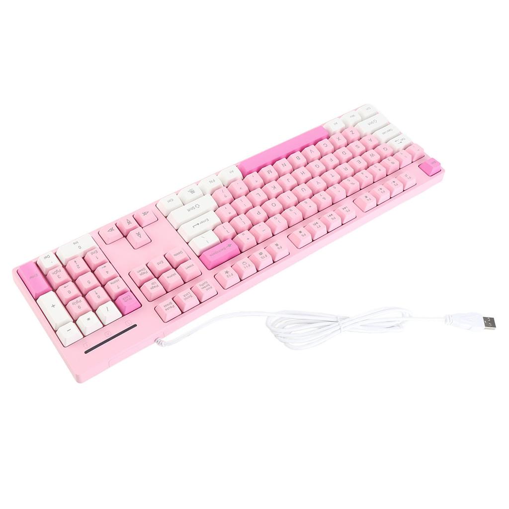 104 Keys Wired Keyboard 3 Colors Cute Gaming Keyboard USB Interface Business Keyboard for     7 8 10 11 for OS X