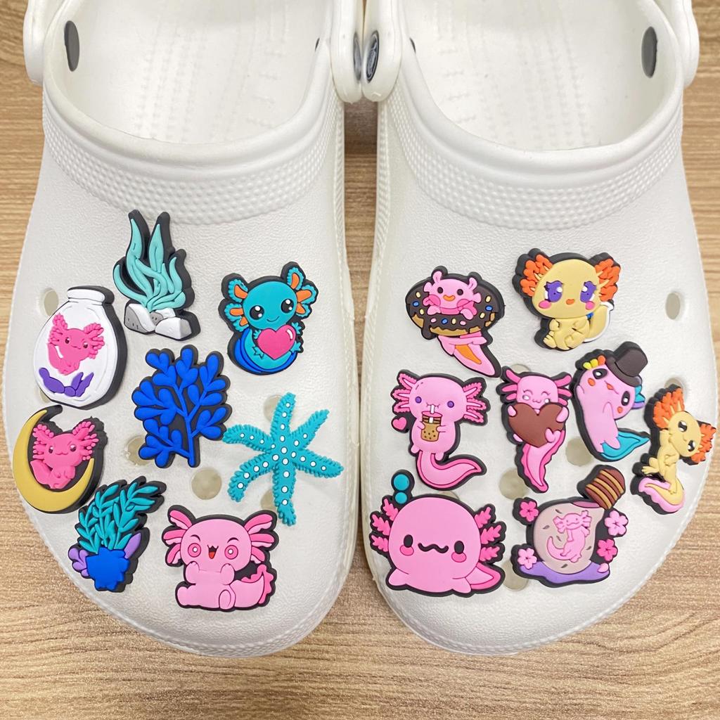 Přívěsky na boty Salamander Series Clog - DIY Měkká guma PVC Ozdoby přezek na boty (16 kusů)