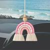 Macrame Charm Hanging Ornament Bohemian Pendant for Apartment Bedroom Pink