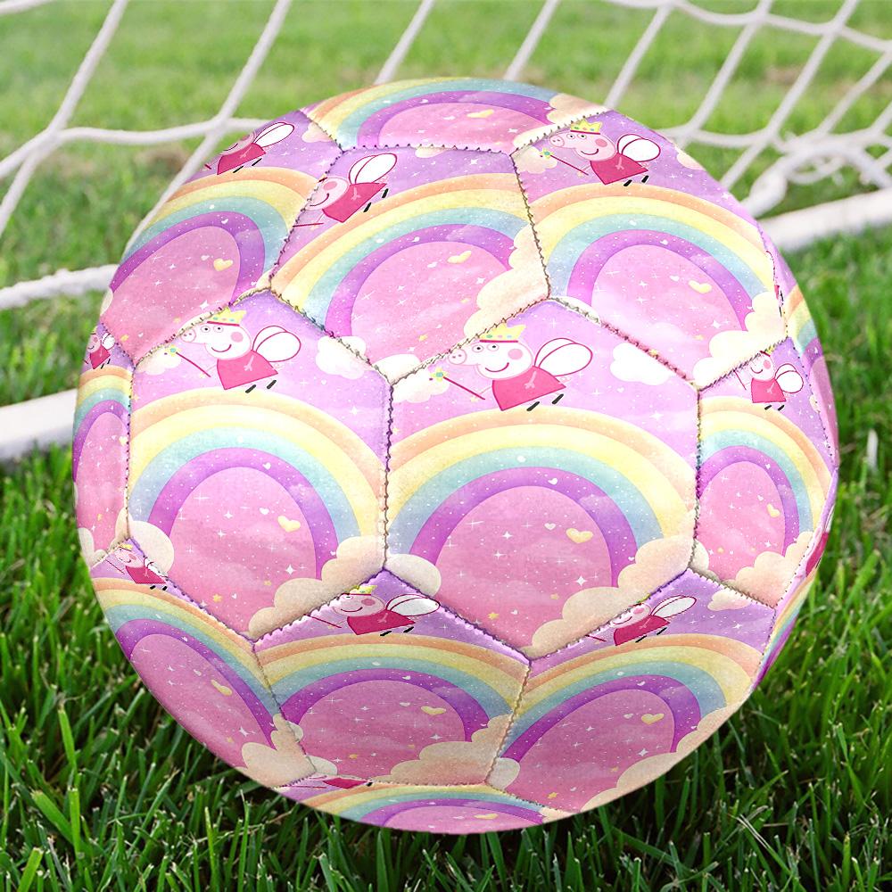Pink Pig Print Size 5 Soccer Ball, Standard Match Football for Sports Game and Team Practice, Ideal Gift for Soccer Fans