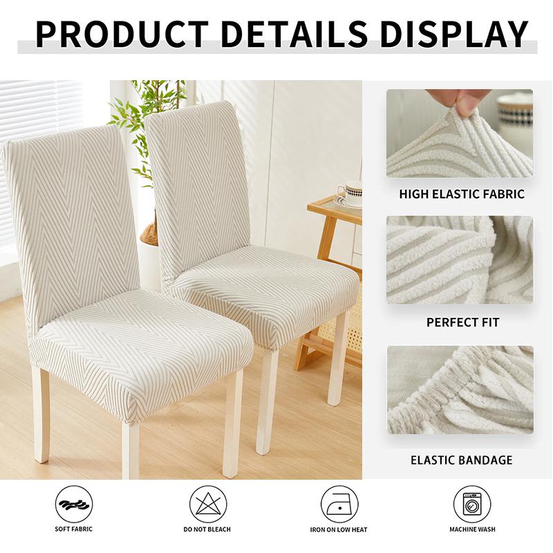 Jacquard Dining Chair Slipcover Chair Furniture Protector Stretch Chair Covers for Dining Room, Restaurant, Kitchen, Party,Hotel