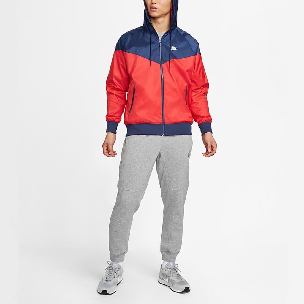 Nike Sportswear Windrunner Colorblock Sports Training Hooded Woven Jacket Red Men's DA0002-657