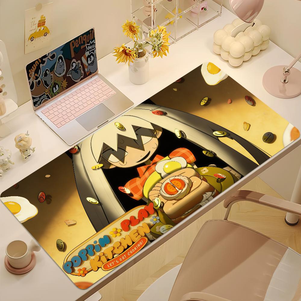 Cartoon Ppoppinplay Kitchen Mouse Pad Large Nonslip Lockedge Desktop Computer Desk Mat Keyboard Mousepad Office Gamer Student