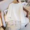 Sibaishi Women's Elegant Lace Splice Long Sleeve T-Shirt