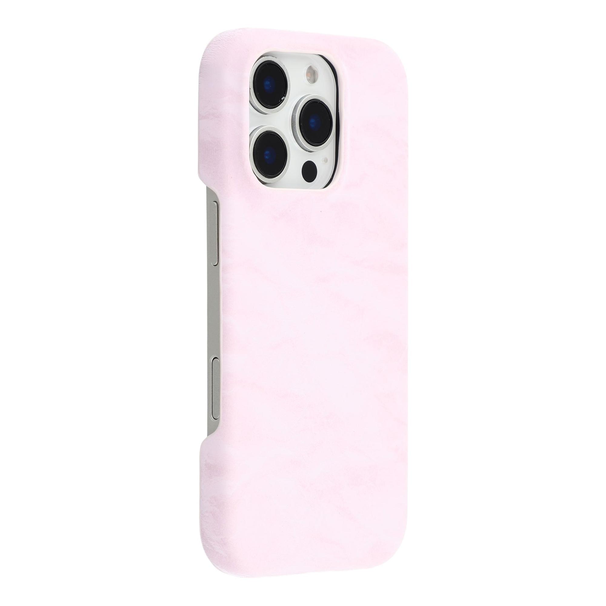 

For iPhone 16 Pro Max Case Velvet Texture Leather + PC Phone Back Cover