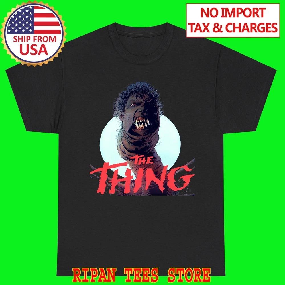 The Thing Horror Movie Poster Black T-Shirt Tee Top Unisex 4XL