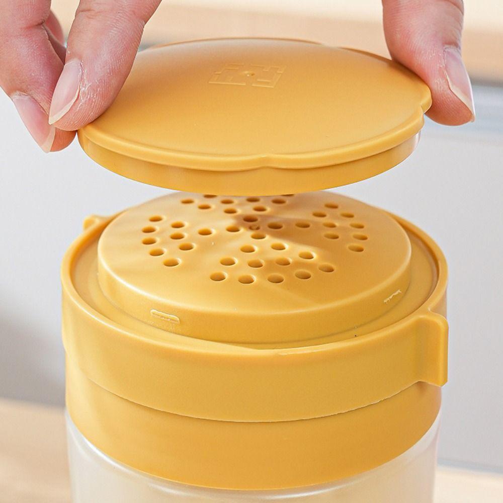 Rotatable Lid Barbecue Condiment Bottle Dustproof Plastic Seasoning Bottle Removable Scaled Flour Scattering Jar Snack