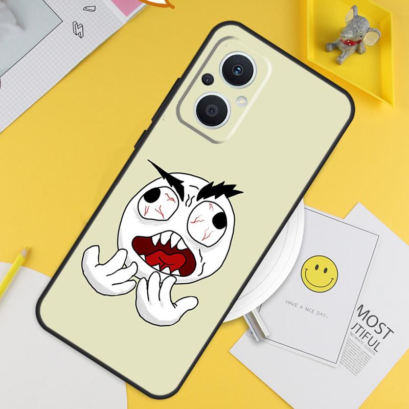 Troll Face Meme For OPPO Reno 4 5 6 7 8 Lite 10 Pro Reno 8T 4Z 5Z OPPO Find X3 Lite X2 Neo X6 X5 Pro Case