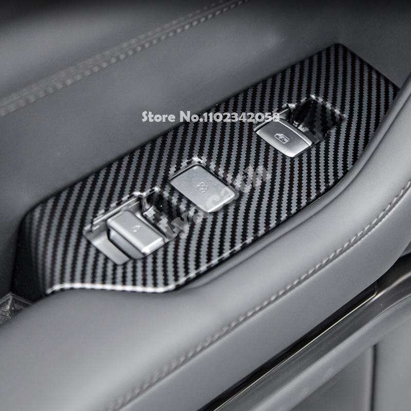 For BYD Leopard 8 FangChengBao 8 2024 2025 ABS Carbonfiber Central Control Window Lift Switch Cover Gear Steering Wheel Panel