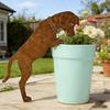 Vintage Metall Hund Gartenstatue Rustikale Tier Silhouette Gartenstatue Außenhof Dekoration