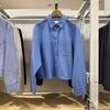 Spring 2026 Women's Oxford Boxy Shirt / Long Sleeve Casual Jacket 484928