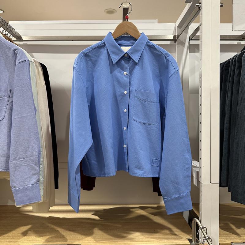 Spring 2026 Women s Oxford Boxy Shirt / Long Sleeve Casual Jacket 484928 Small