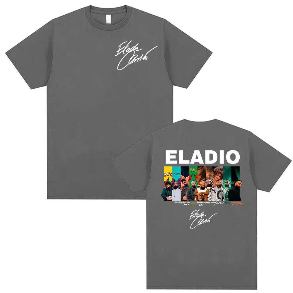 2025 Summer Rapist Eladio Carion Album Graphic Tshirt Male Gothic Hiphop Retro Tshirt Super Cotton High Quality Tshirt