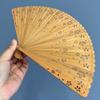 Portable Folding Bamboo Fan Solid Color Elegant Handheld Fans Tassel Folding Fan  Home Decoration