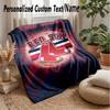Boston Red Sox Custom Flannel Throw Blanket Print Your Name Text Soft Warm Blanket Holiday Present