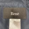 Rene 5417920 Navy Rayon Blend Coated Pearl Contrast Bag Gather Hooded Blouson Jacket 38 NavyUsed