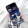 Black Case for Xiaomi Redmi 13C Note 9 iPhone XR 7 8 14 15 11 12 13 X XS Pro Max Samsung A25 S23 S24 FE Ultra Plus Silent Voice