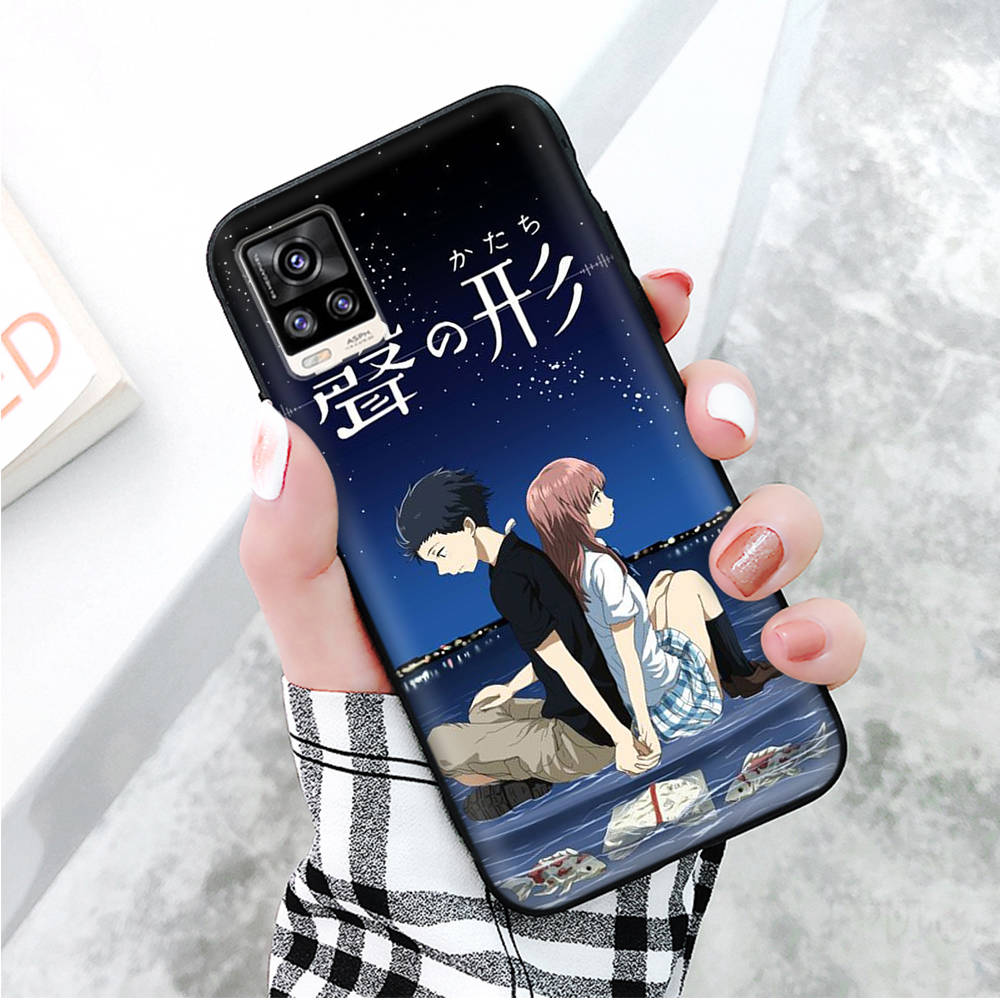 Black Case for Xiaomi Redmi 13C Note 9 iPhone XR 7 8 14 15 11 12 13 X XS Pro Max Samsung A25 S23 S24 FE Ultra Plus Silent Voice