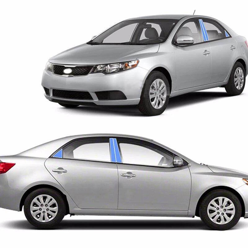 6Pcs Window Door Trim Panel Car Pillar Posts Stickers Exterior Column Decoration For Kia Forte K3 Cerato 2009 2010 2011 2012