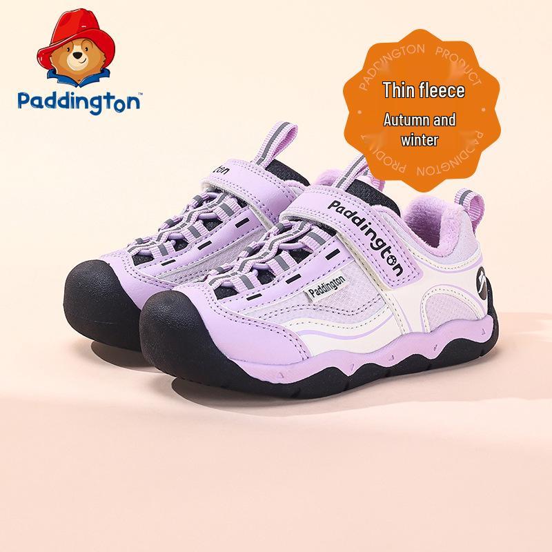 Paddington Bear Toddler Sports Shoes: 2025 Winter Warm Velvet Sneakers for Boys & Girls