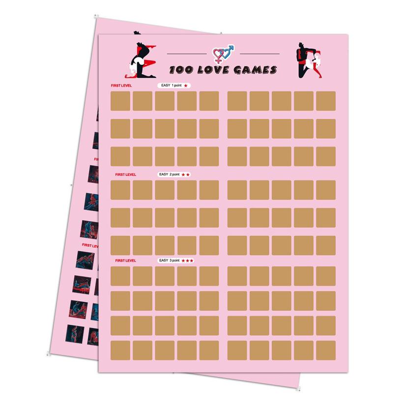 Sex Positions Spiel für Paare Sex Positions Rubbelposter Valentinstag Date Night Das Liebesspiel Poster für Erwachsene Sexspielzeug