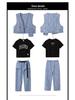 Girls' Japanese Street Dance Jazz Costume - Children's Hip-Hop Performance Outfit