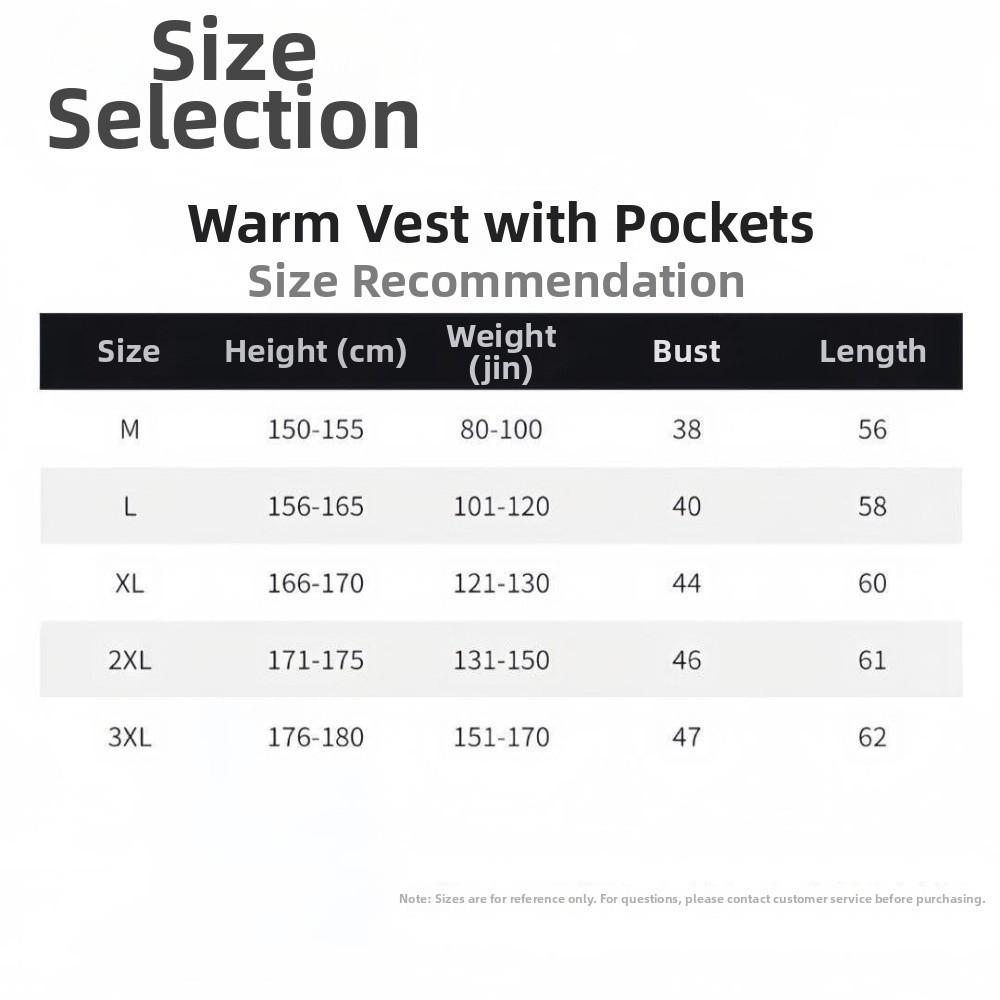 Sleeveless Thermal Underwear Camisole Double Pockets Thermal Tops Autumn Winter