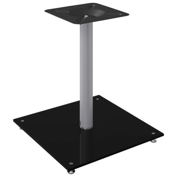 Speaker Stands 2 Pcs Black and Silver 1 Pillar