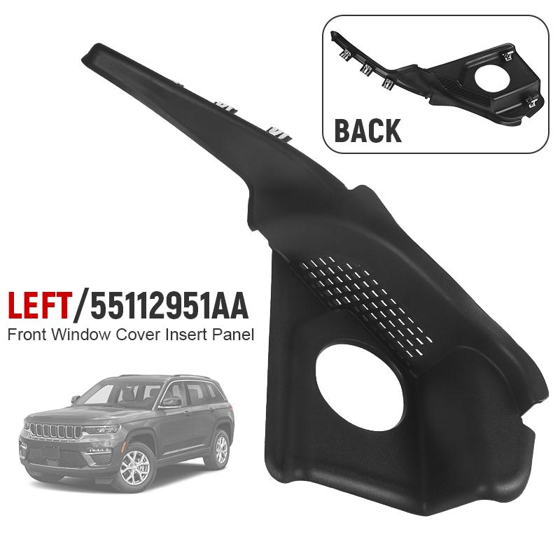 Auto Front Windshield Wiper Cowl Grille Vent Cover Panel Hood Assembly For Jeep Grand Cherokee 2016-2022 55112951AC 55112952AC
