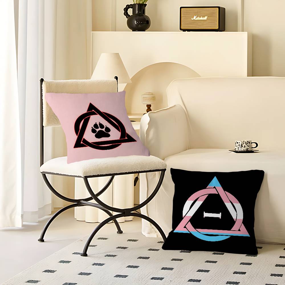 TherianS D-Delta Logo Personalisiertes Bild Text Heim Dekorative Kissen Haushaltsgeschenke 45x45cm