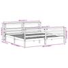 VidaXL Cadre de lit sans matelas blanc 200x200 cm bois massif de pin 3305835